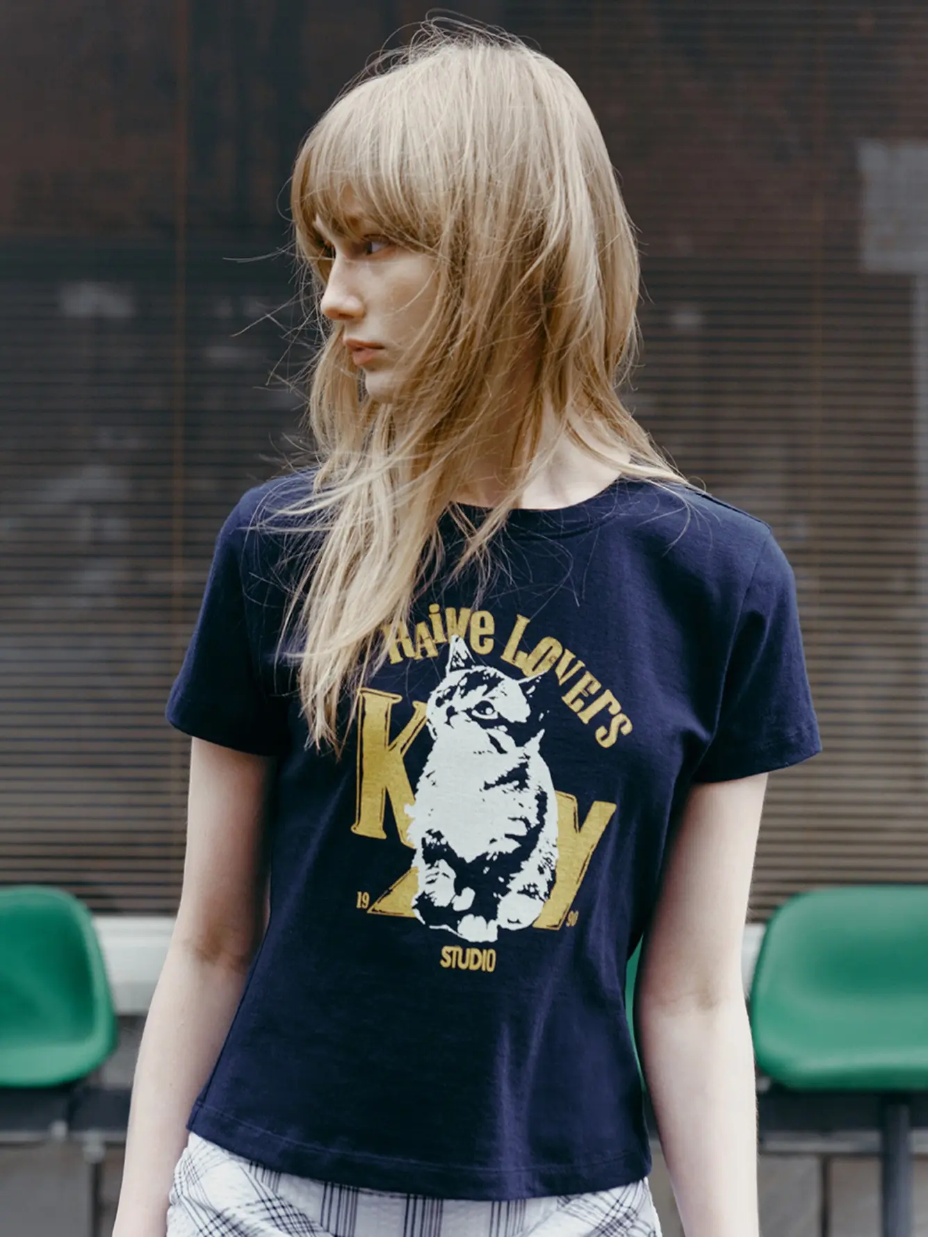 New Raive Cat Graphic T-shirts