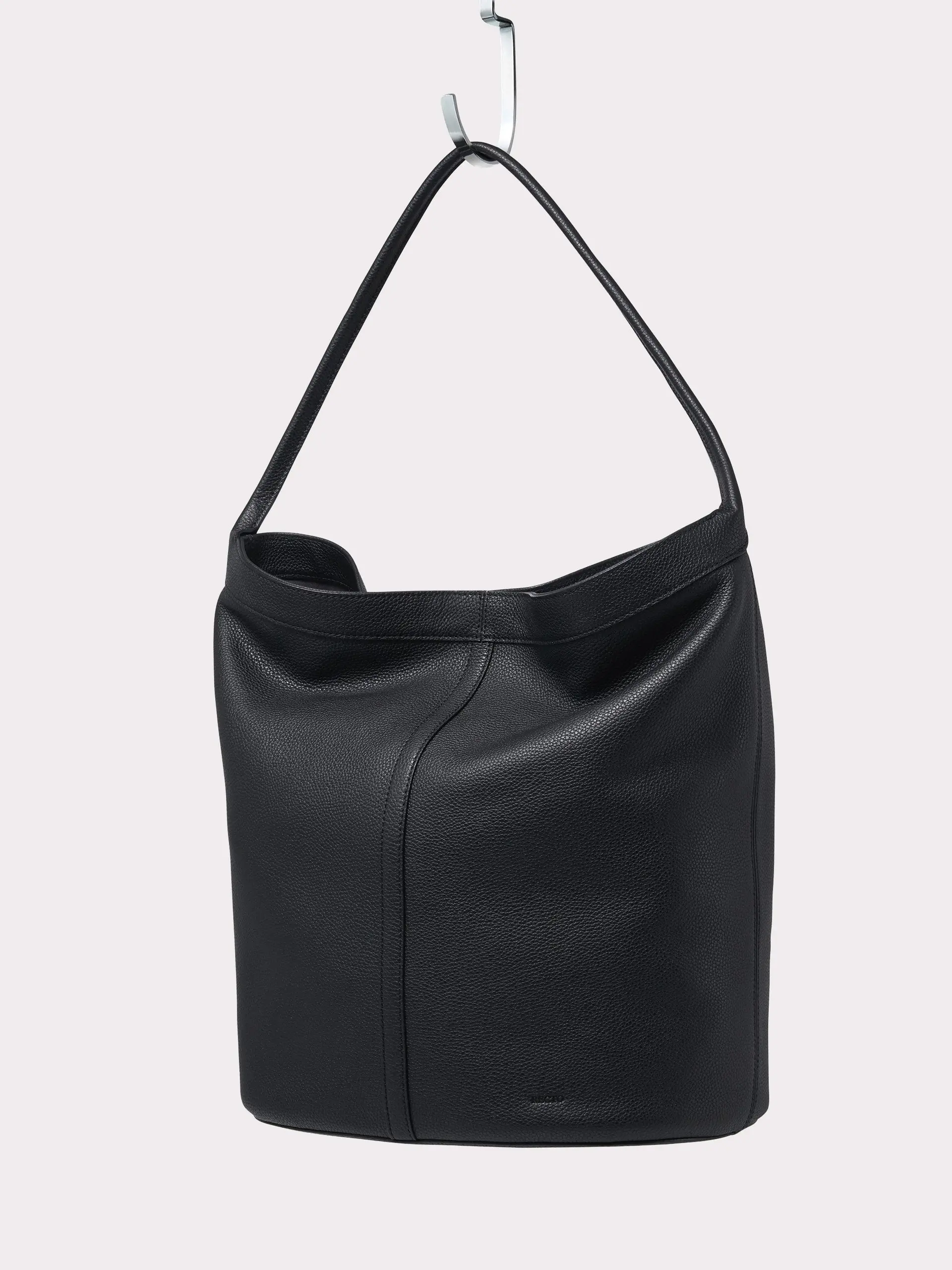 21 Leather Bucket Bag Large (Black)