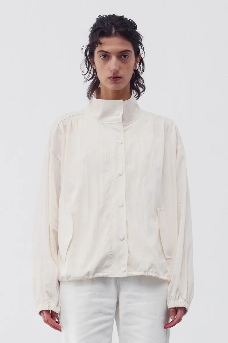 High-Neck Buttoned Jumper