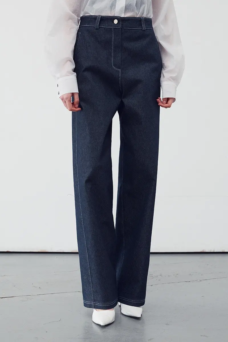 Stitched Back Detail Denim Jeans