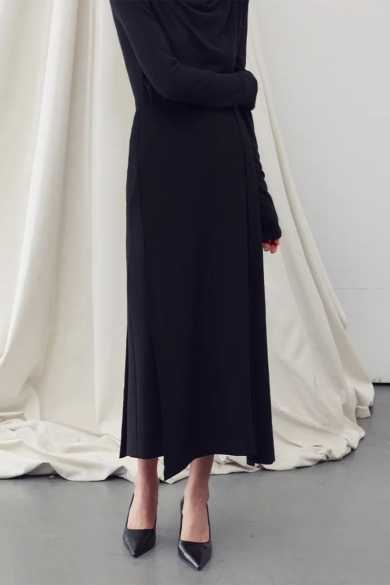 Side Slit Midi Skirt
