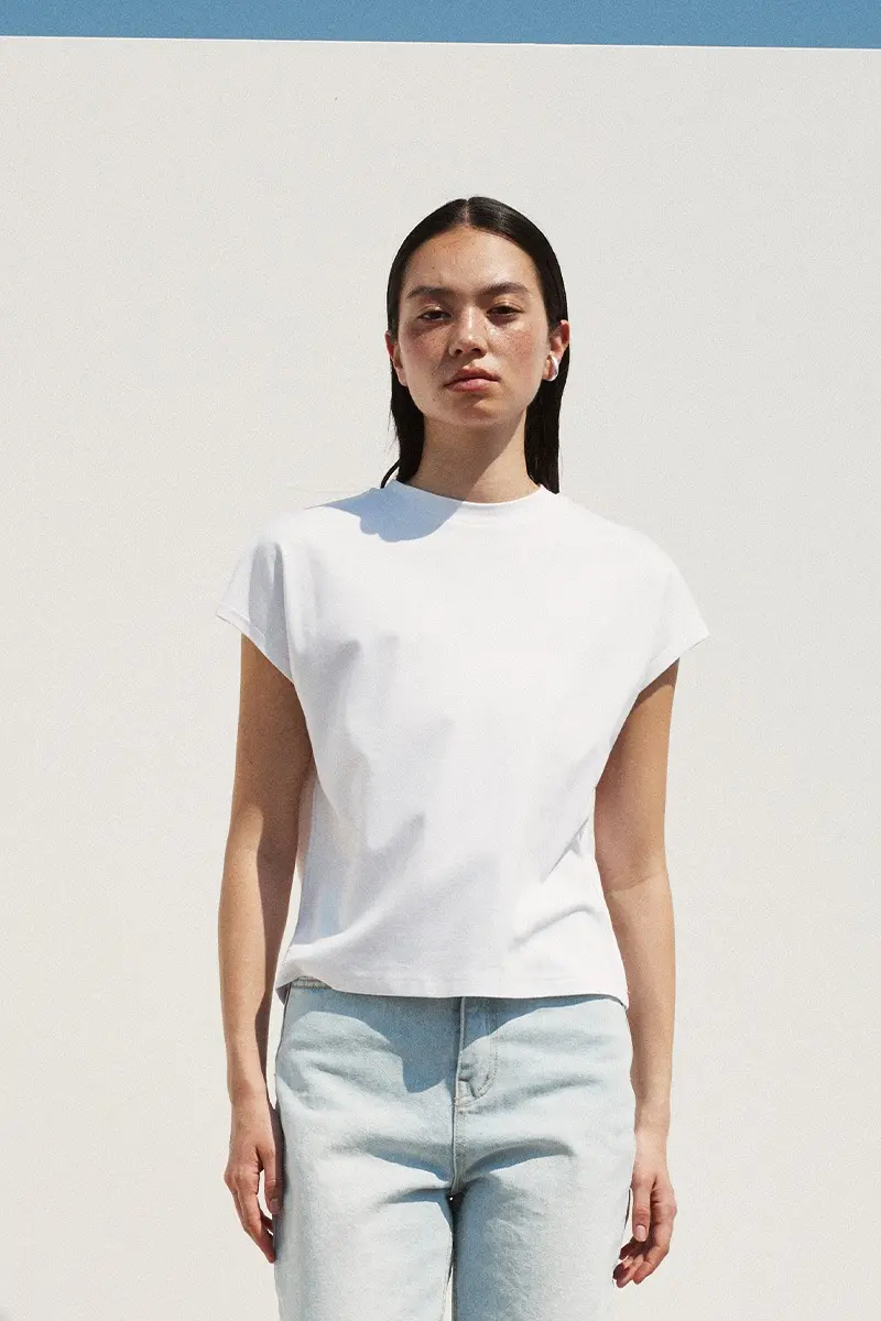 Logo Short Sleeve Top White