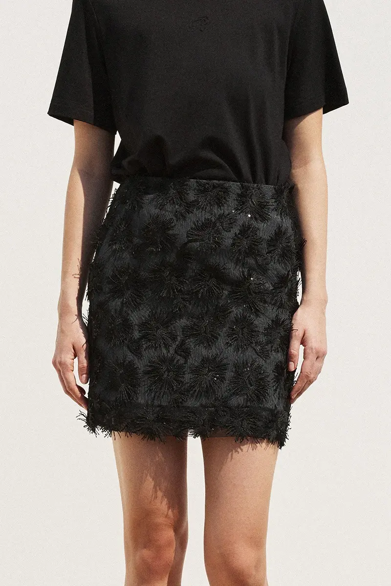 Sequin Embellished Mini Skirt