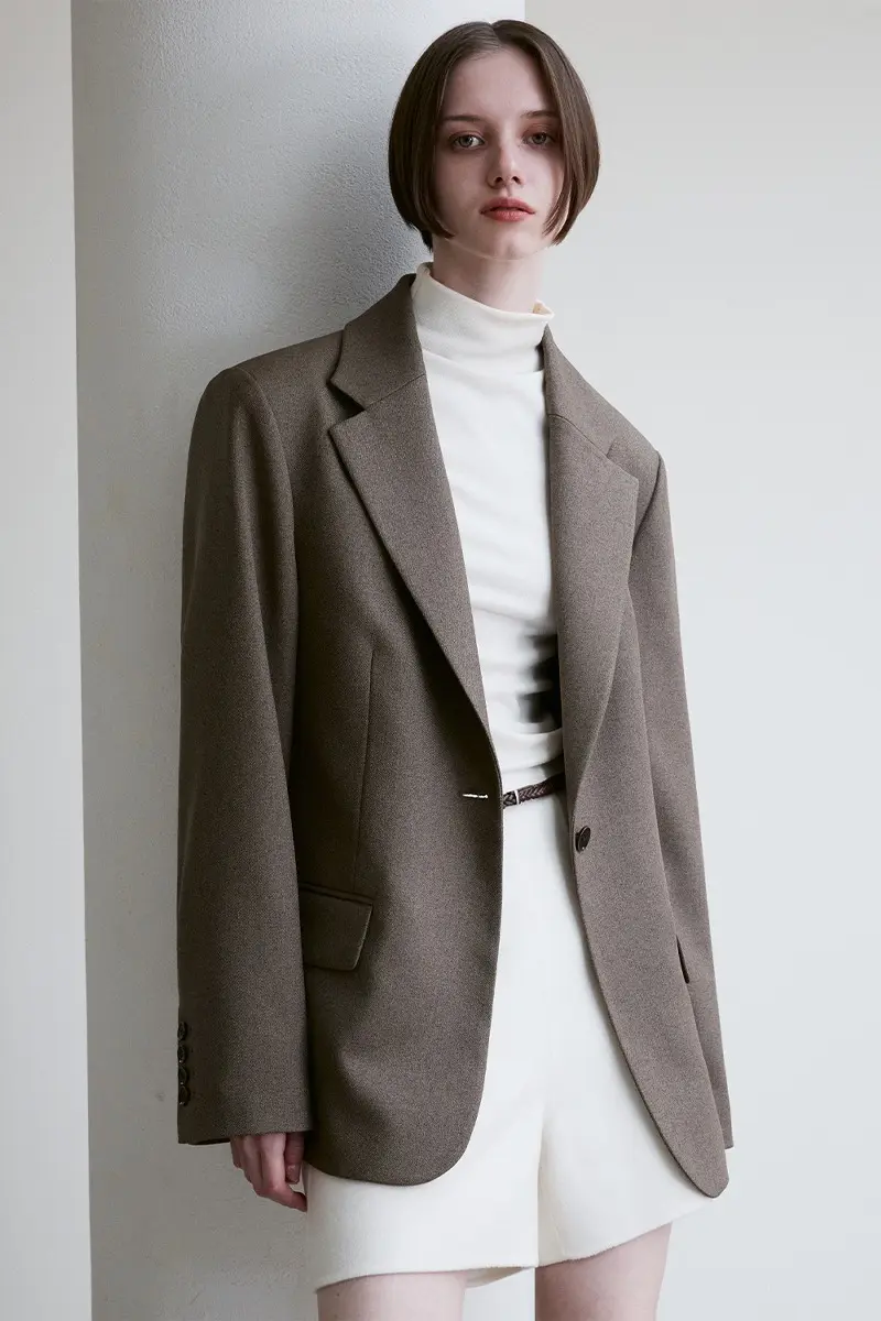 Single Button Blazer Jacket