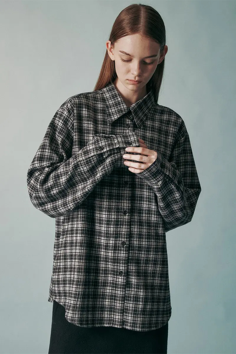Peach Fleece Checked Shirts
