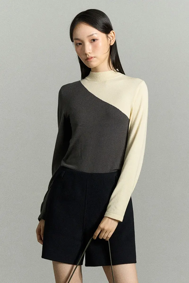 Color Block Knit Top