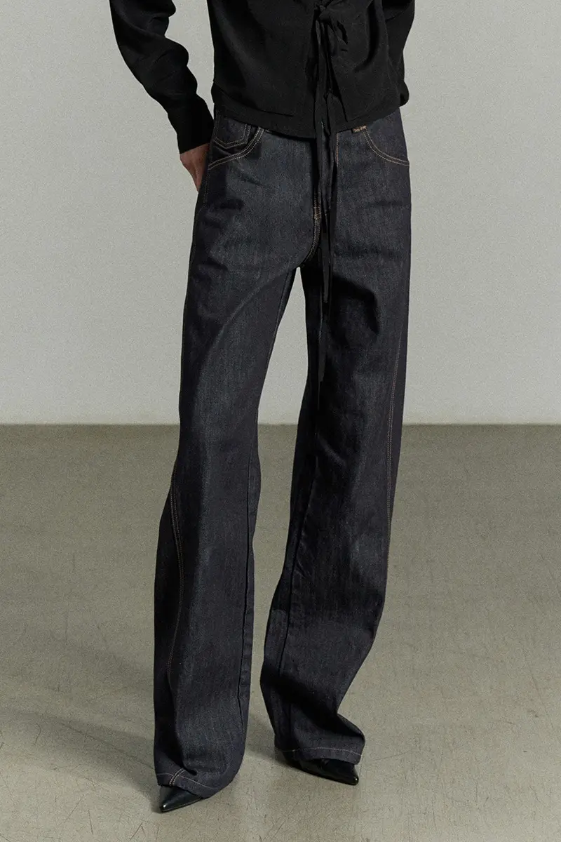 Asymmetric Seam Denim Jean