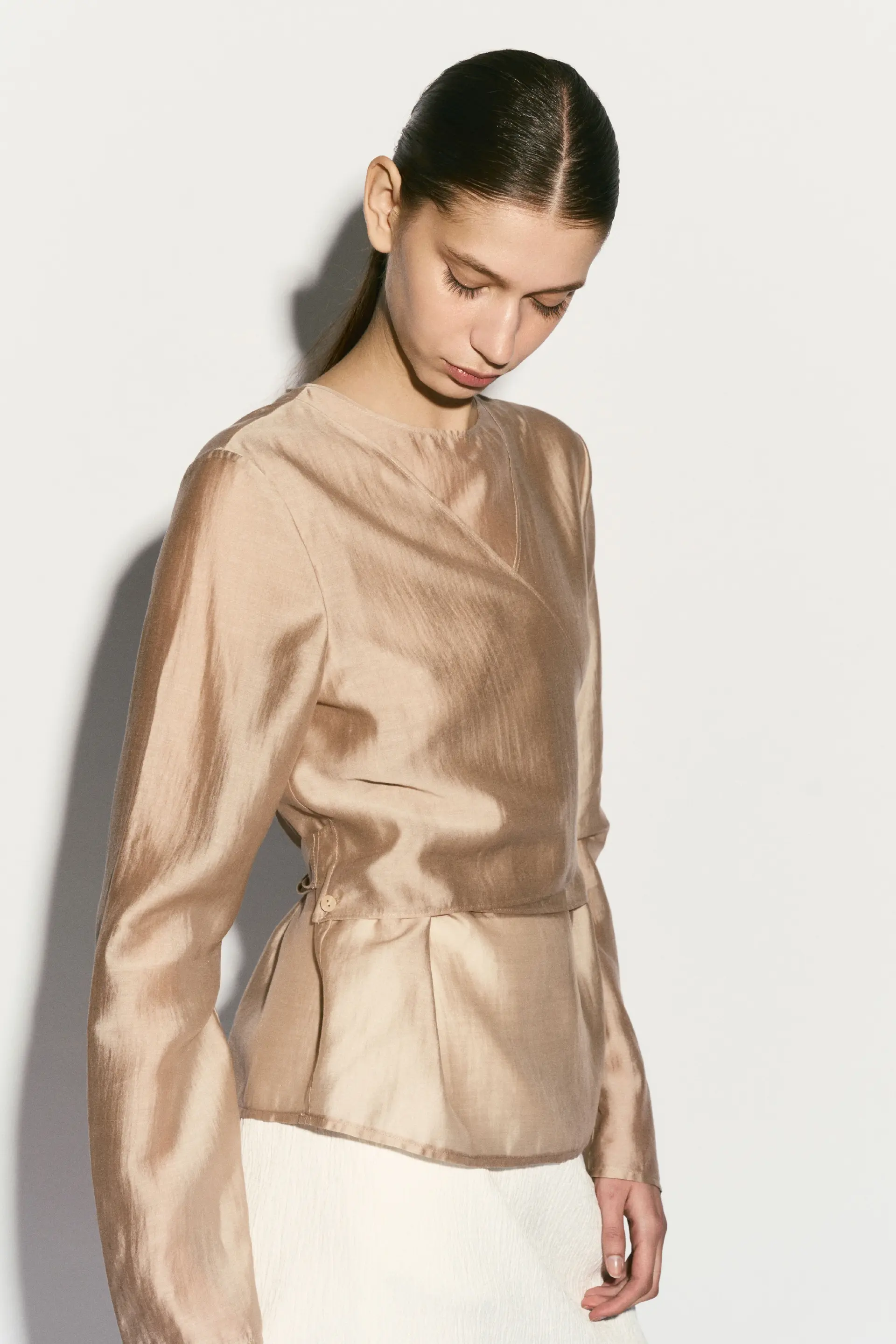 Tie Wrap Blouse Salmon