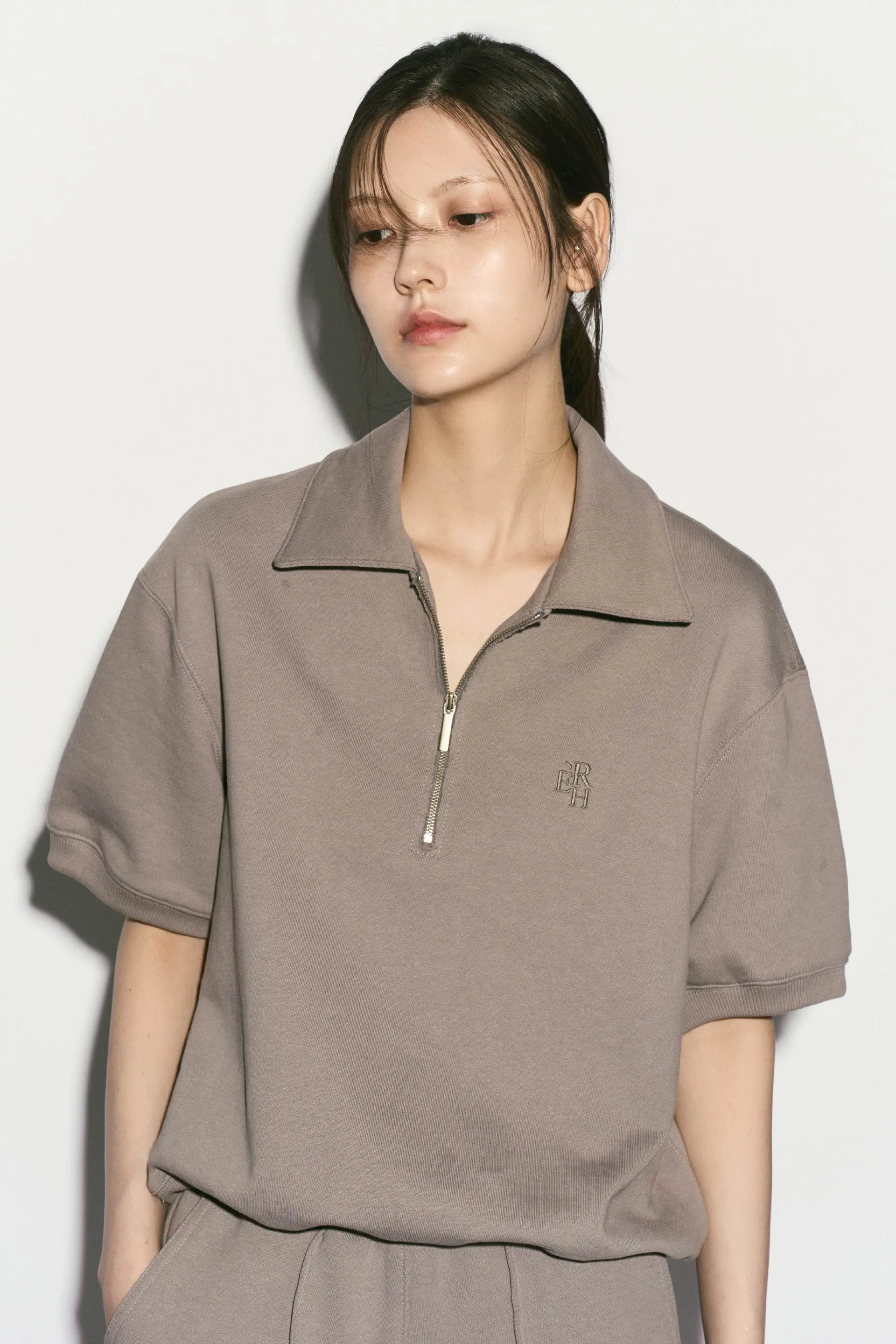 Half Zip Sweatshirt Mocha