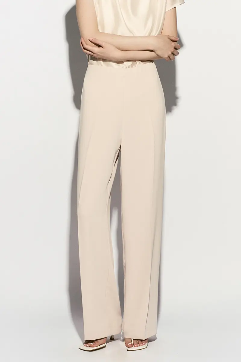 High-Rise Wide Pants Ivory
