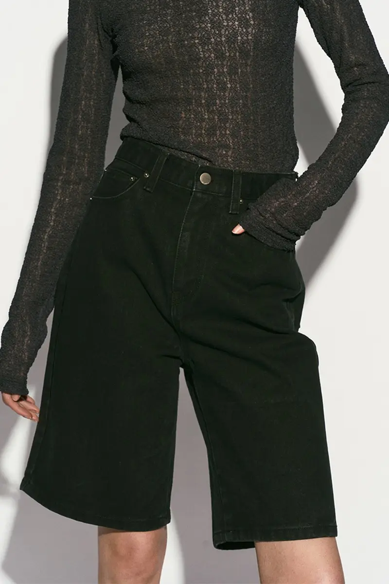 Bermuda Shorts Washed Black