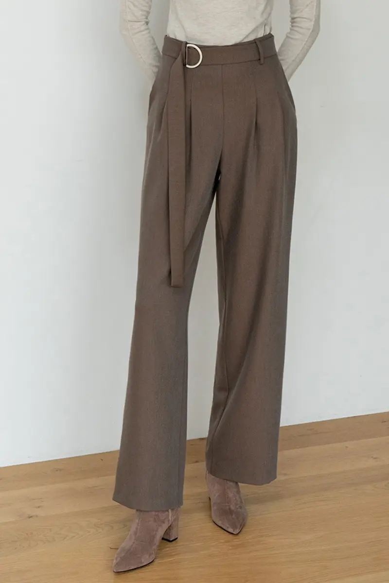 Straight Wide Leg Slacks Trousers Br