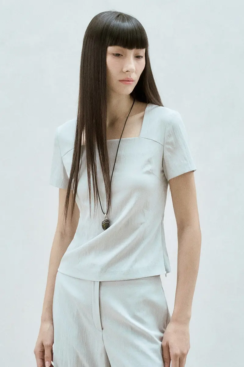 Square Neck Half Sleeve Top