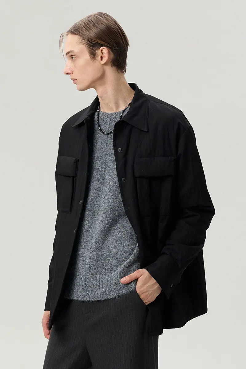 Unisex Padded Shirt Jacket