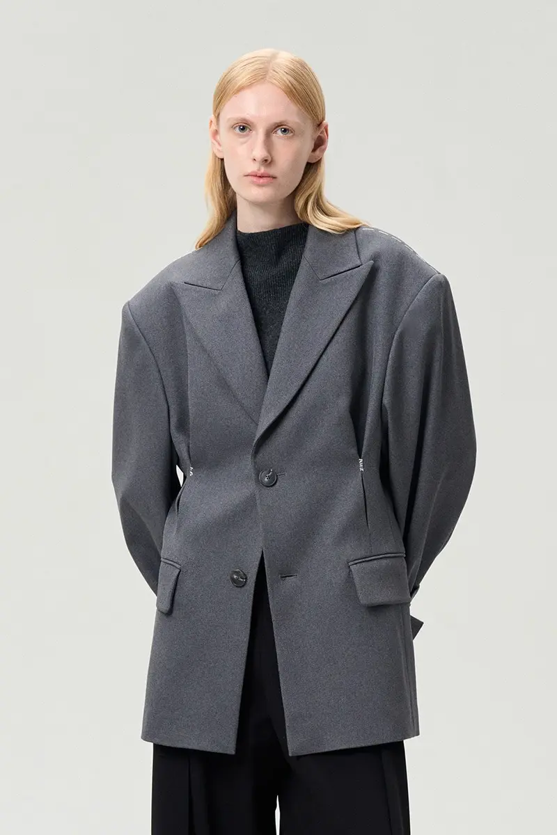 Stitch Detail Oversized Jacket