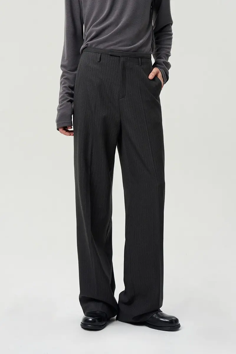 Stripped Straight Leg Trouser