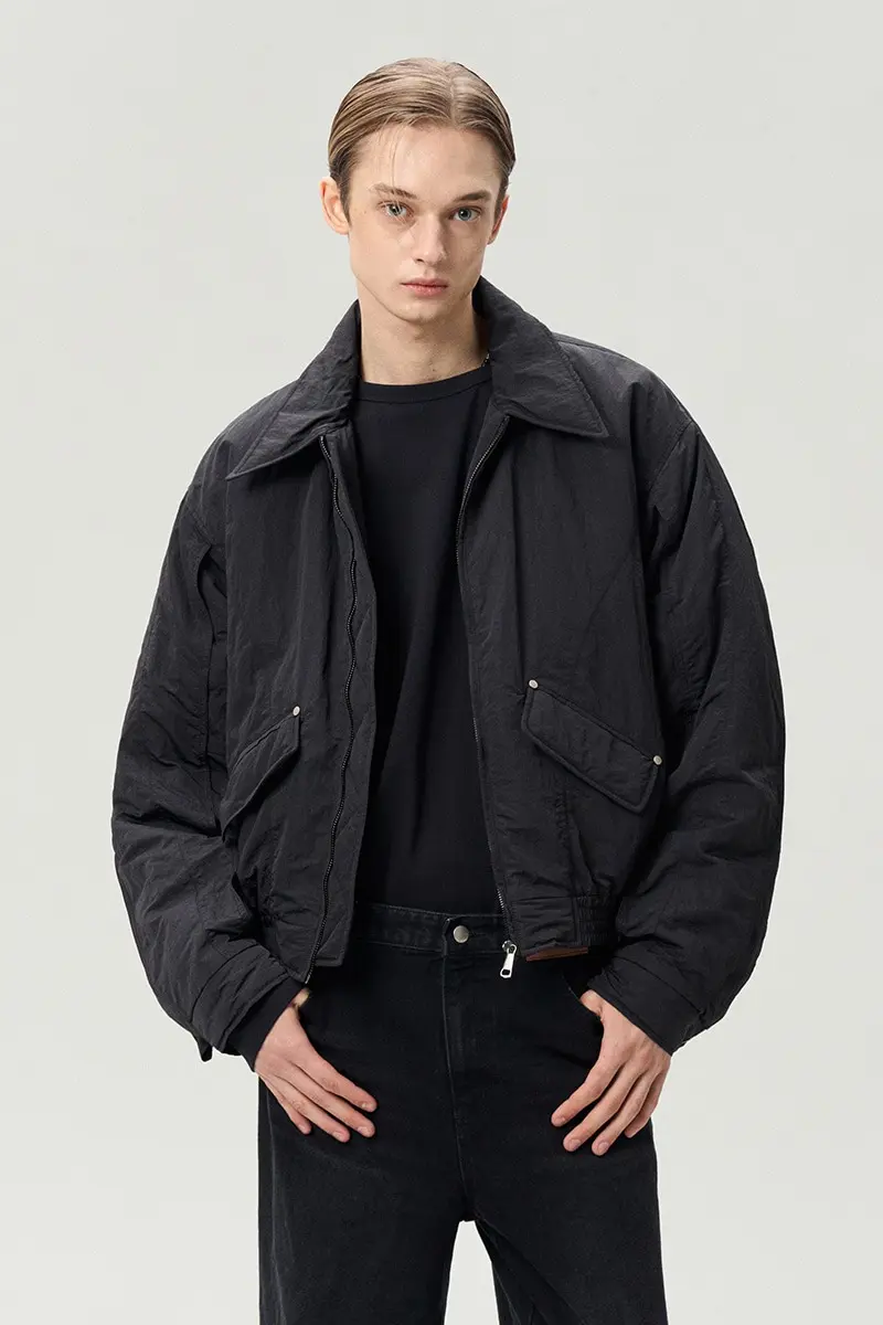 Slit Sleeves Detail Bomber Jacket