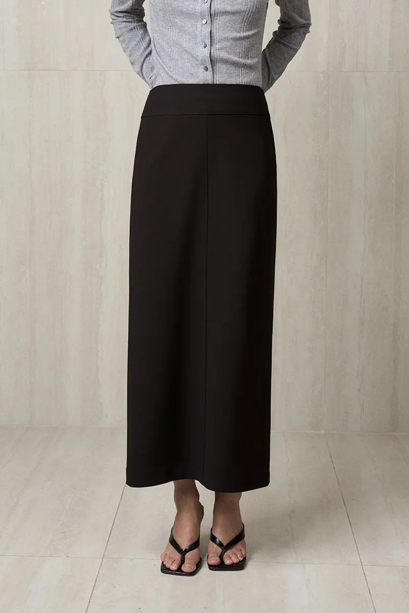 Slit Back Straight Skirt