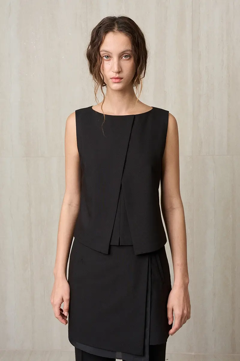 Sleeveless Layered Vest