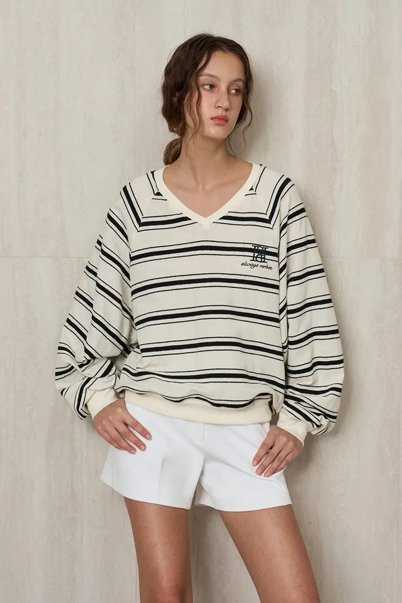 Striped Knit Pullover Cookies And Cream