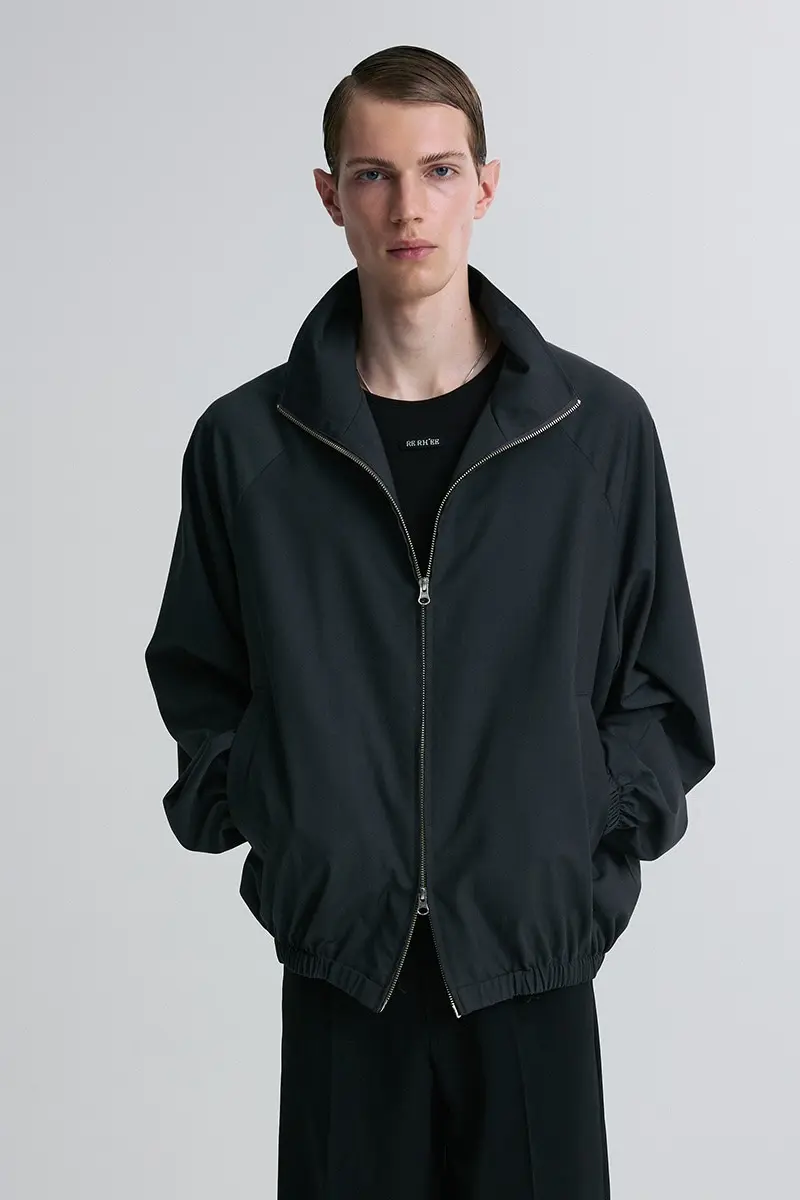Two Way Zip Jacket Charcoal