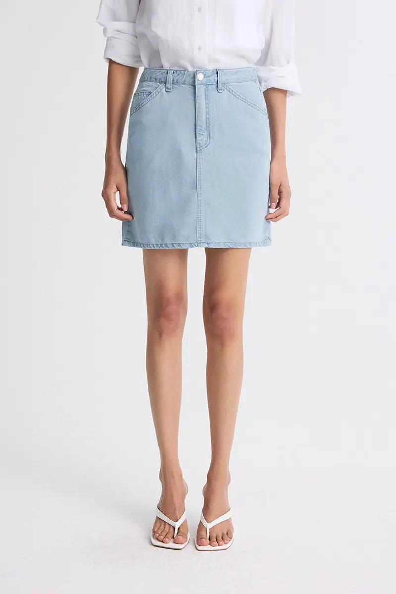 Soft Denim Mini Skirt
