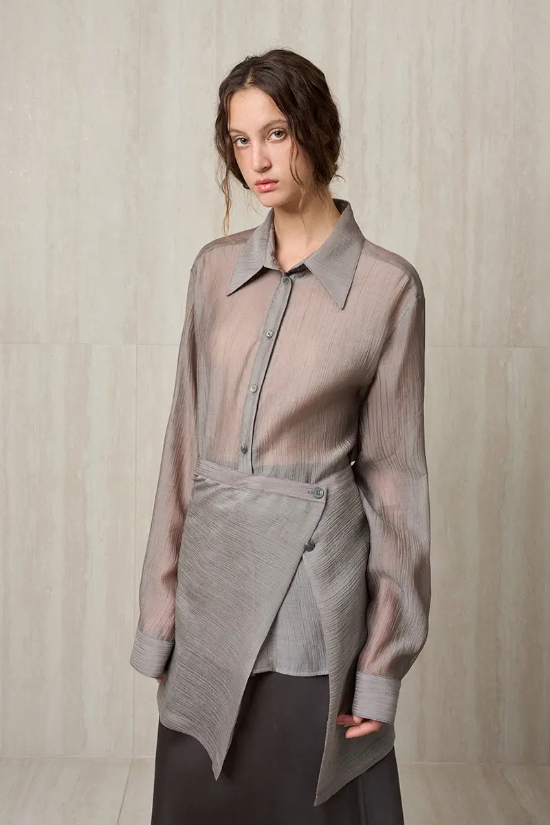 Sheer Wrap Shirt