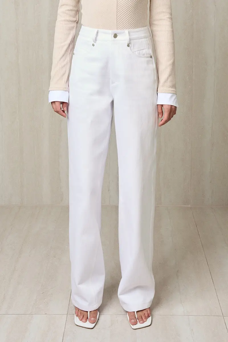 Straight Jean White