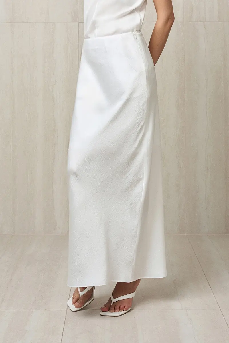 Crinkled Maxi Skirt