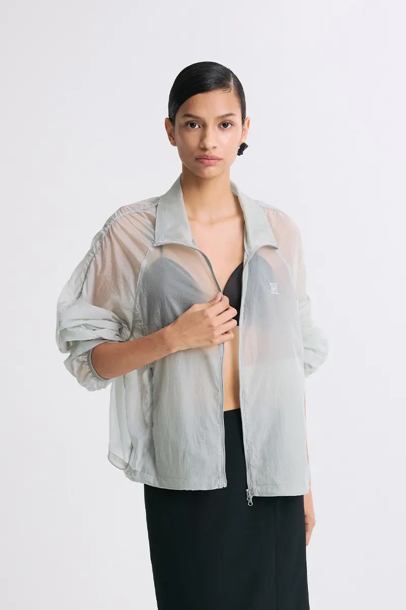 Sheer Windbreaker Jacket Seasalt