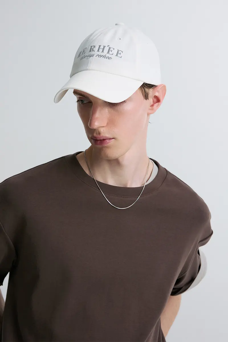 Embroidered Logo Cap White