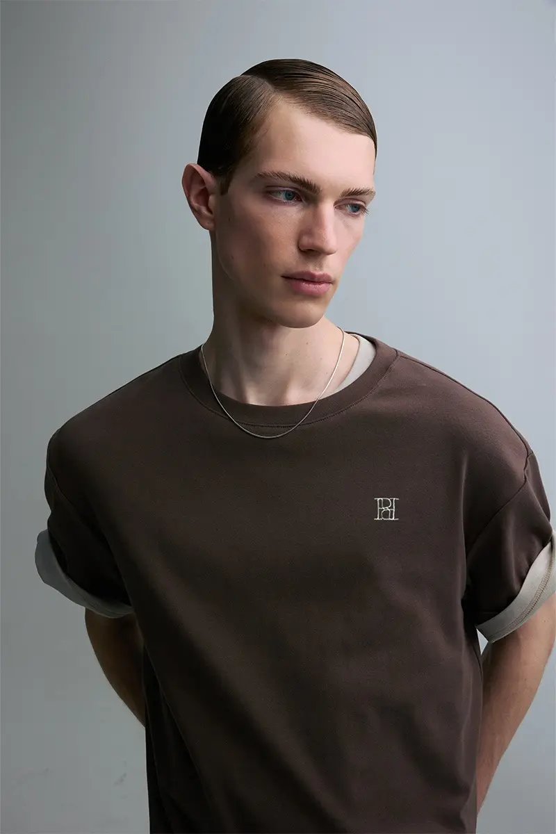 Logo Embroidered T-Shirt Cocoa Brown