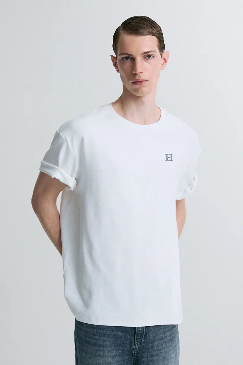 Logo Embroidered T-Shirt White