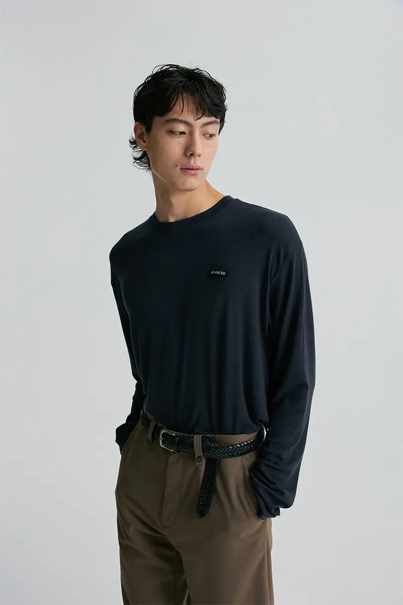 Logo Long-Sleeve T-Shirt Midnight Navy
