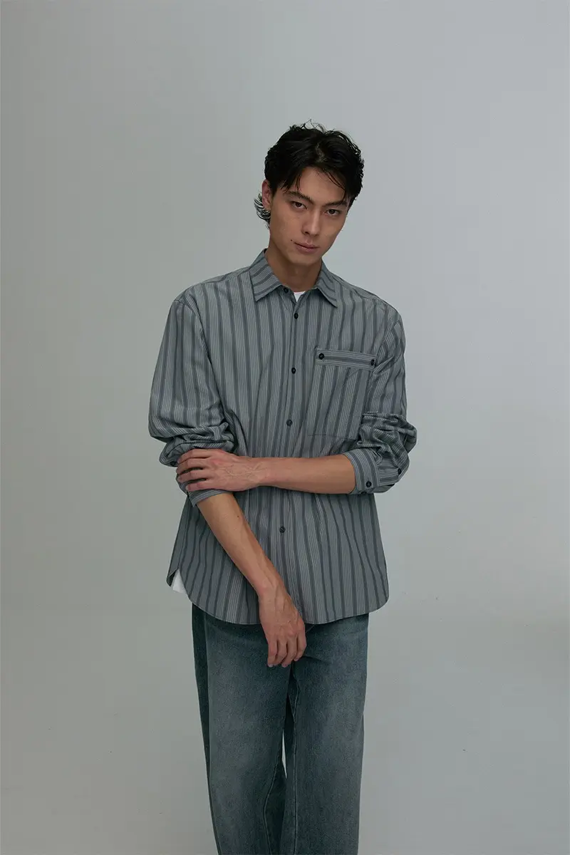 Striped Pocket Shirt Blue Stripe