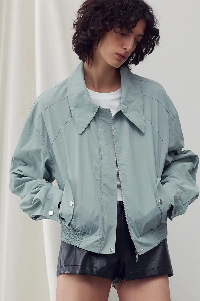 Elasticated Hem Bomber Jumper