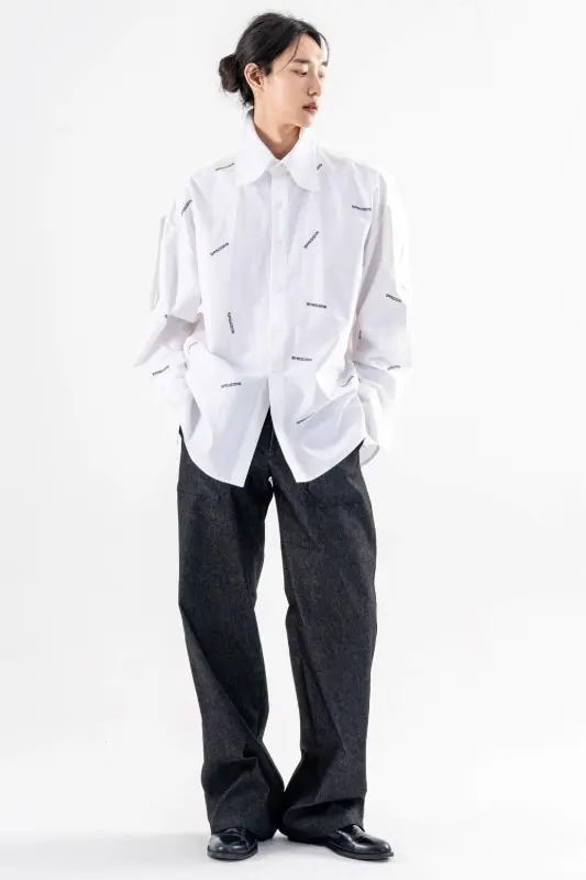 Identity Epaulette Monogram Shirt