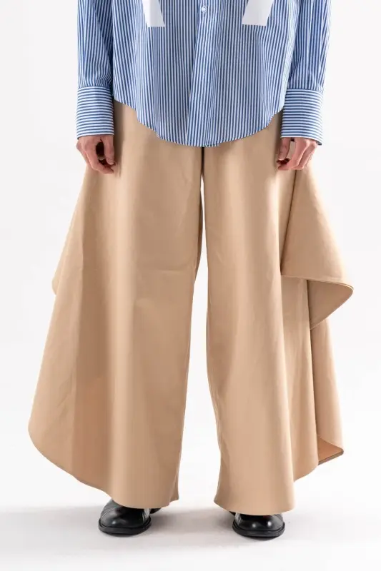 Circle Drape Wide Trousers