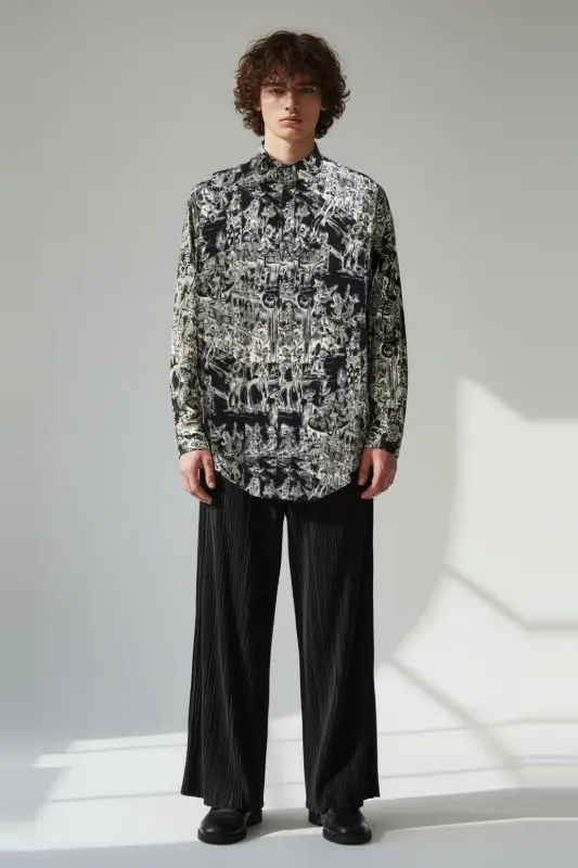 Skull Graphic Oversized Shirt