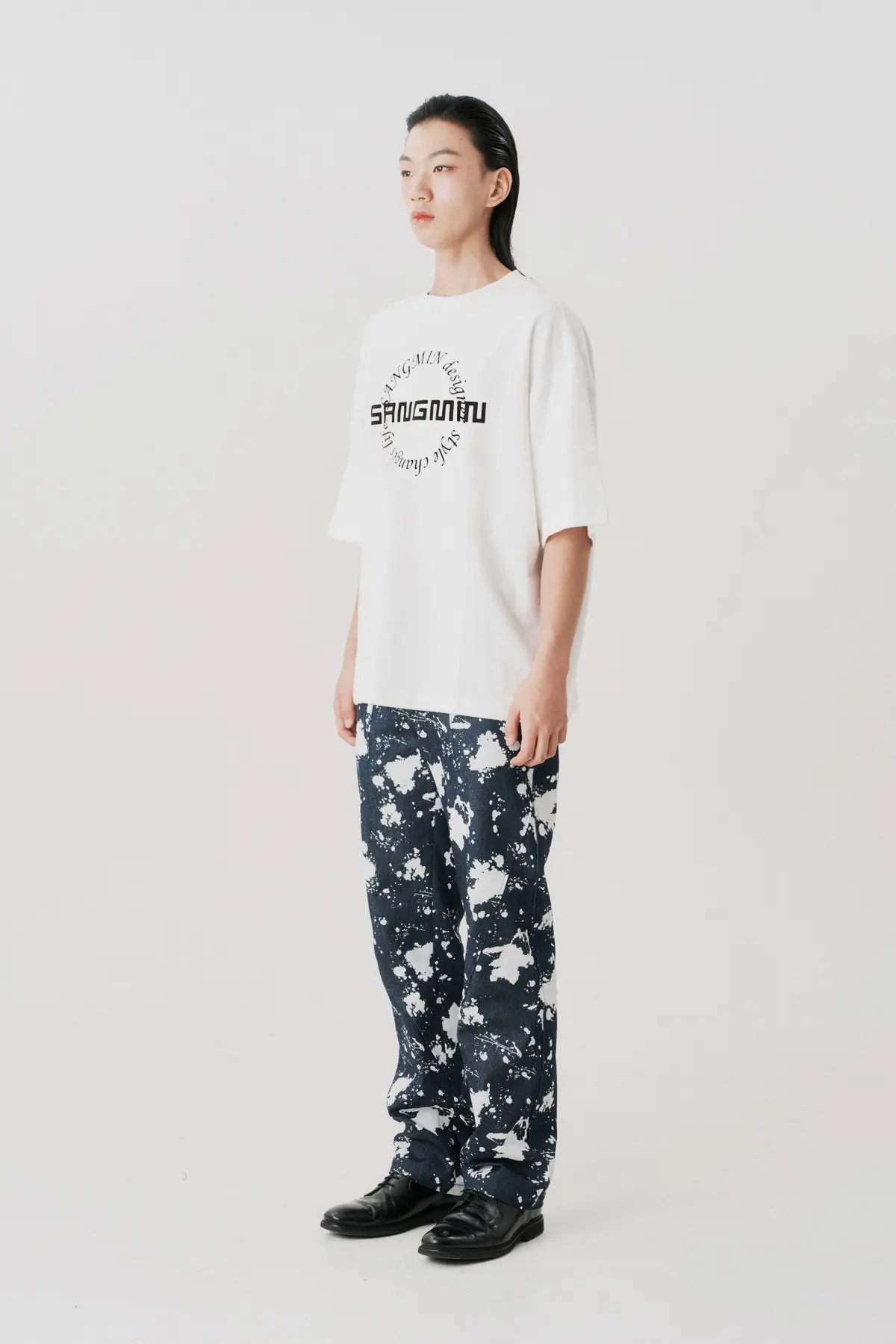 White Graphic Logo Loose T-Shirt
