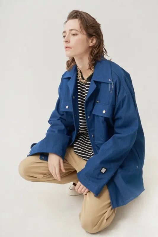 Denim Snap Work Jacket
