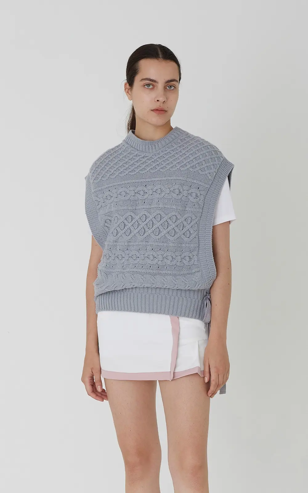 Jamie Knit Vest (Blue)