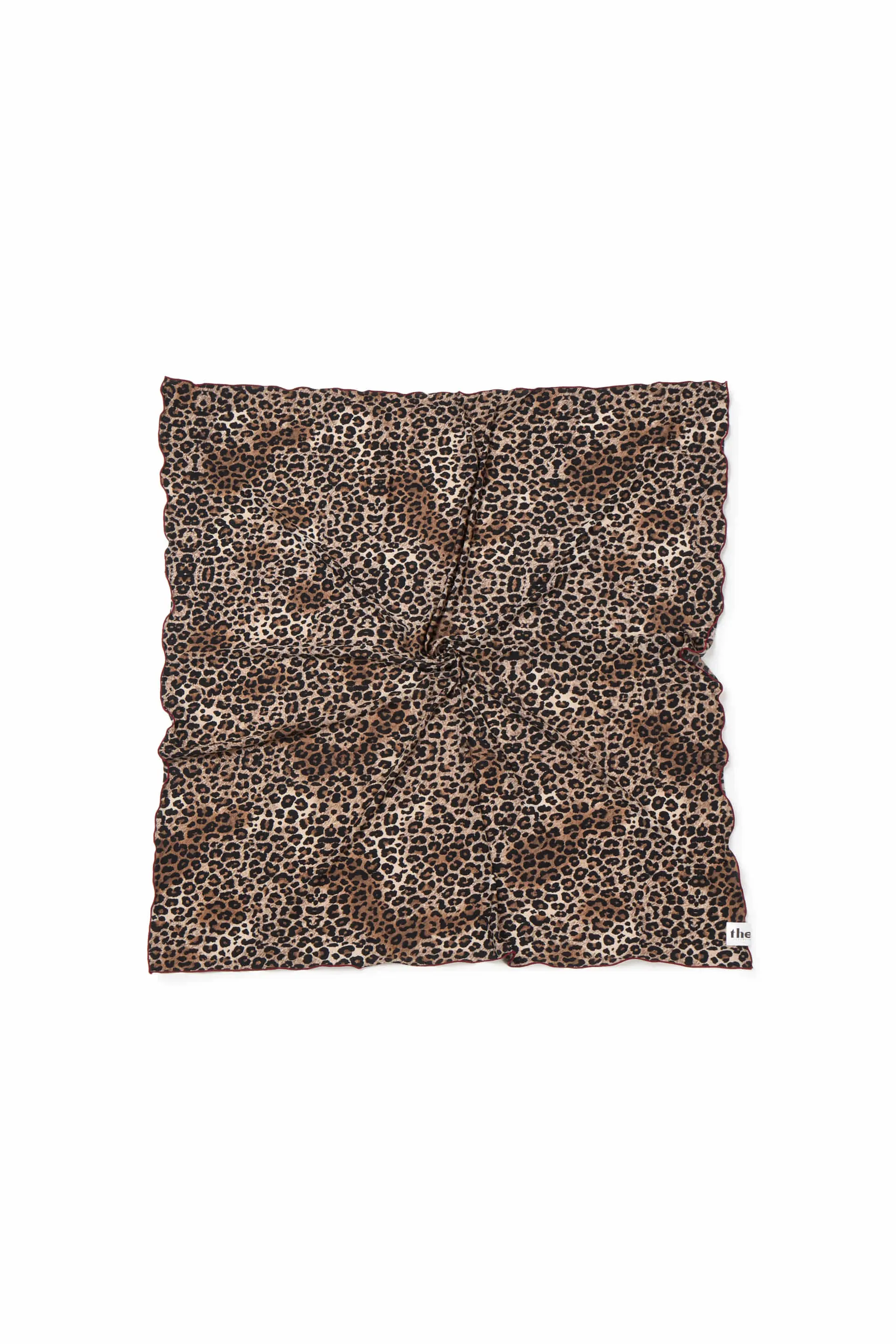 [2nd Drop] Burgundy Leopard Square Scarf