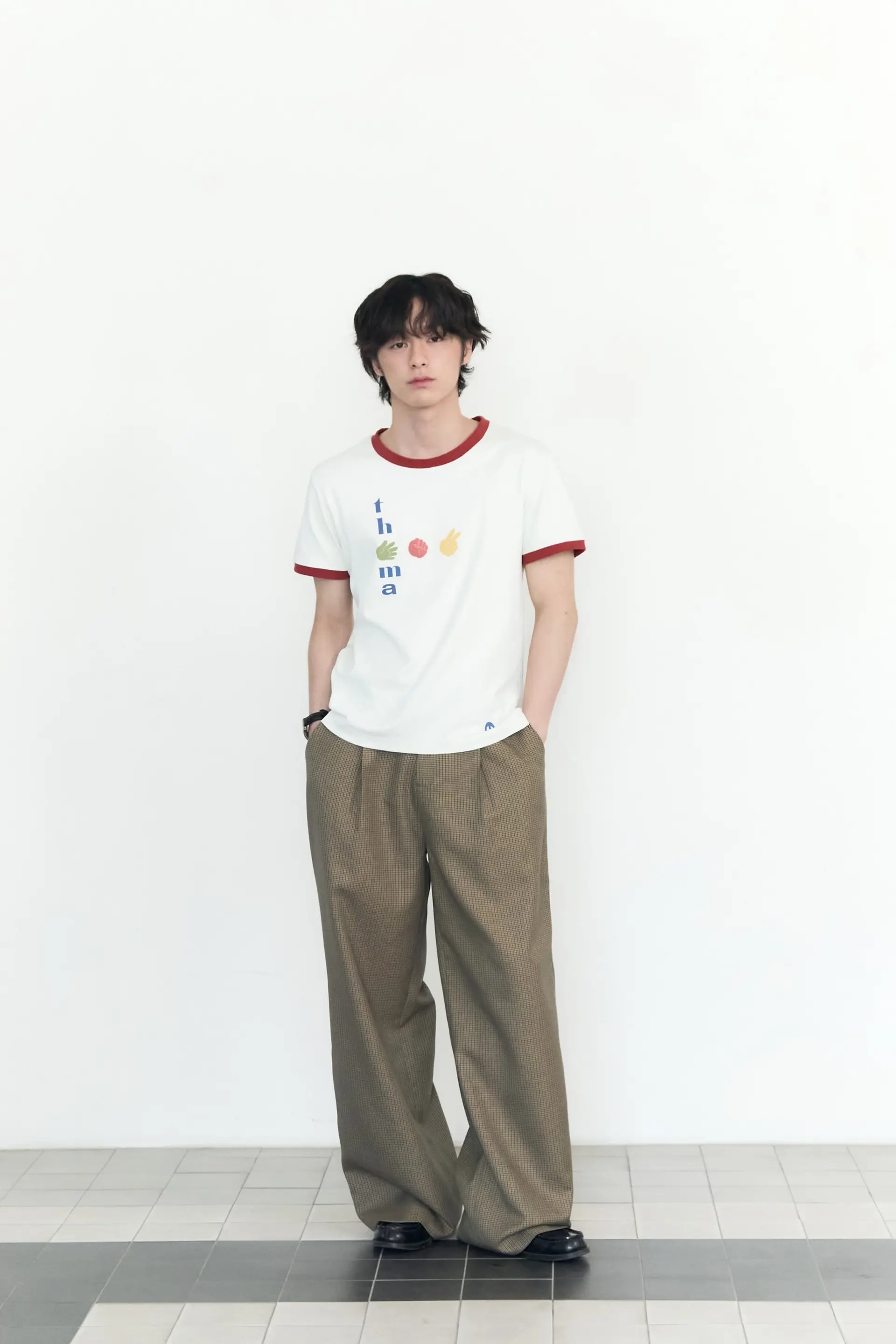 Playful Ringer Tee P.R.S (Lime)