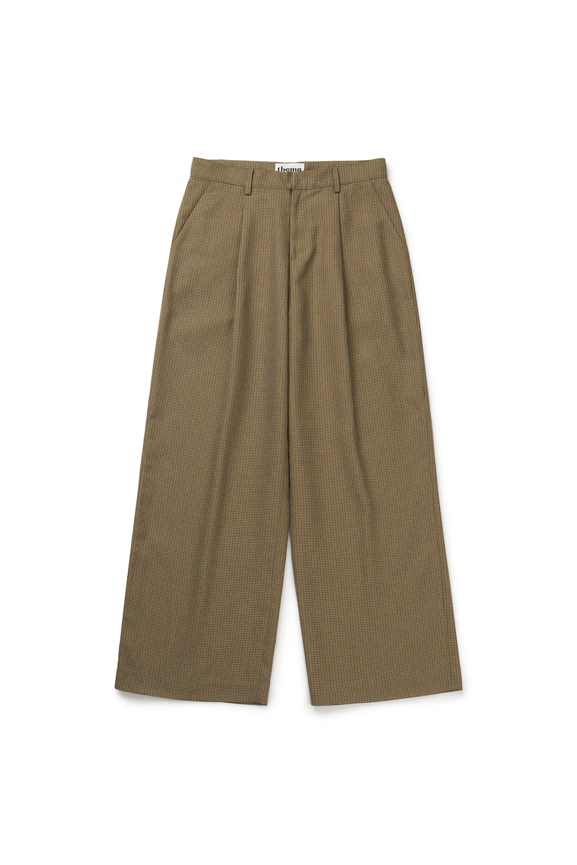 Antique Check Trousers (Navy Camel)