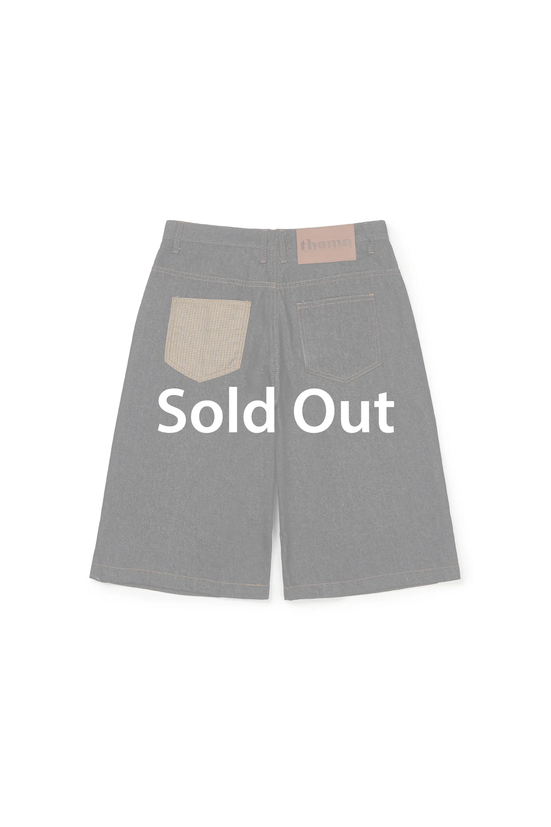 Check Pocket Straight Capri Pants (Indigo)