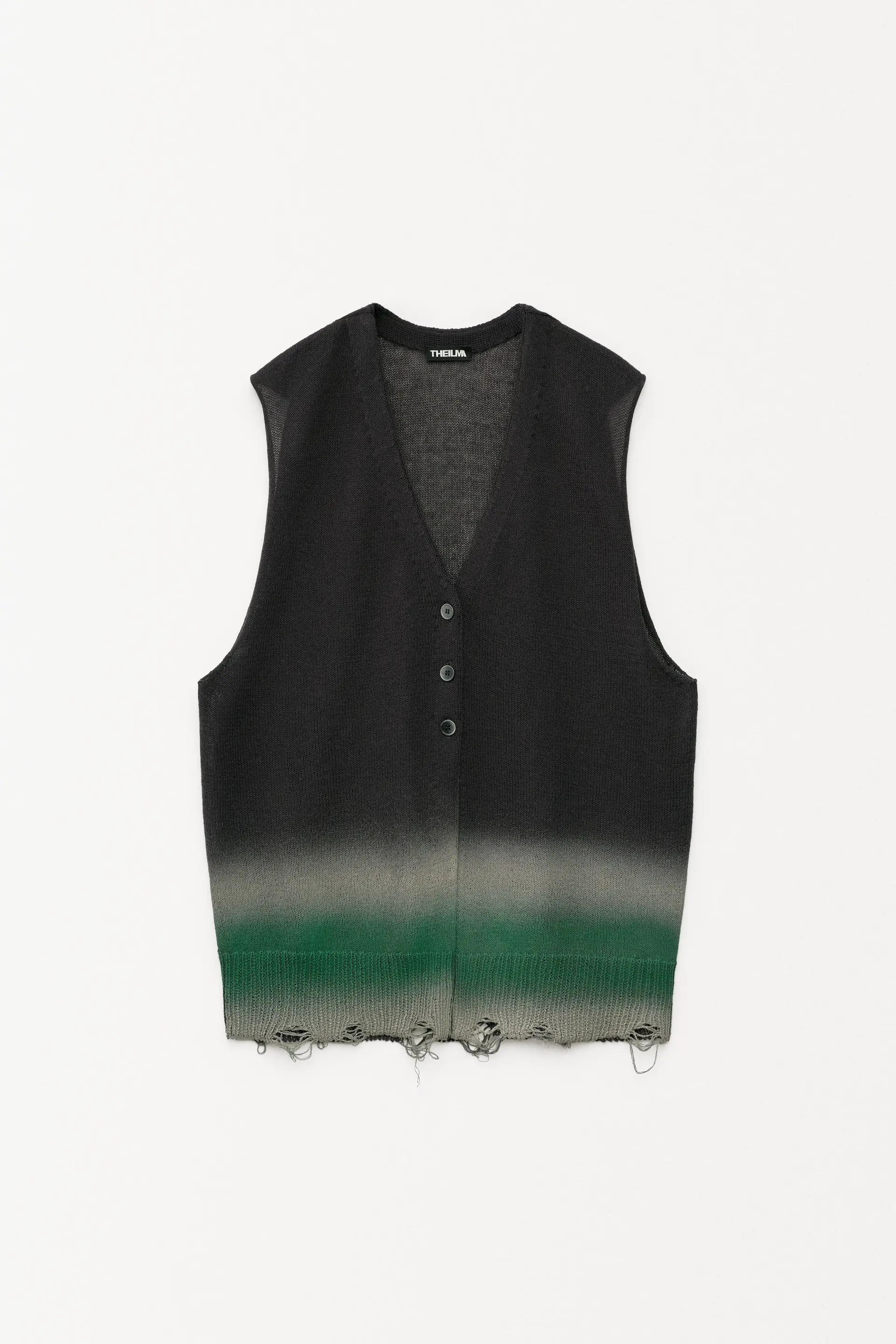 Beta Gradation Knit Vest (Charcoal)