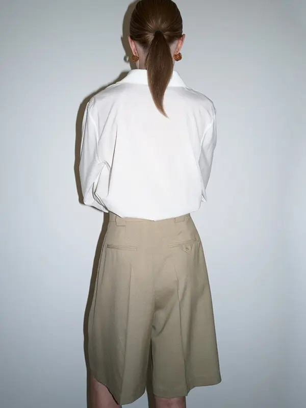 Summer Wool Shorts (Khaki)