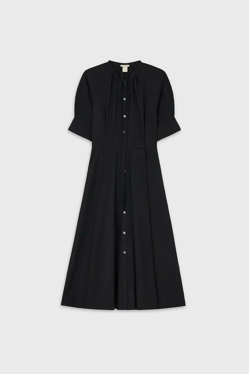 Tie Neck Dress (Black)