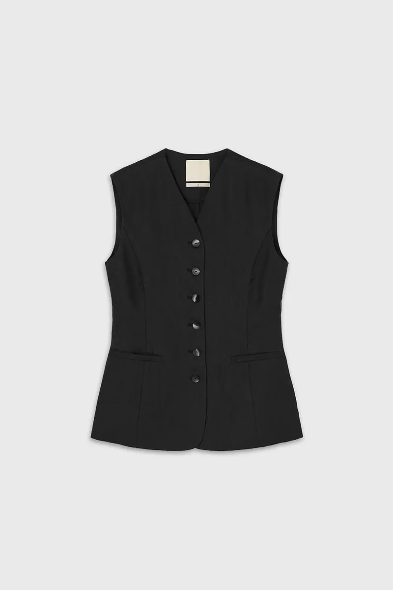 Tailored Vest (Black)